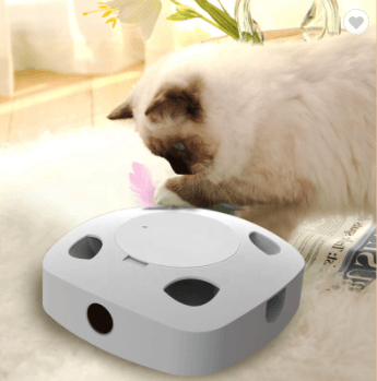 Electric Feather Cat Stick: Interactive Fun For Your Feline Friend-4