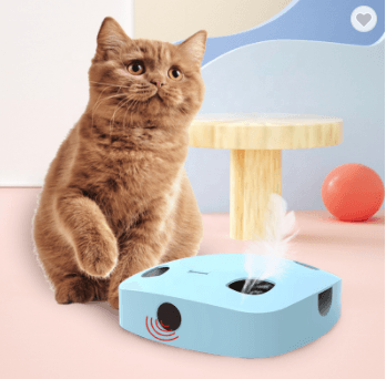 Electric Feather Cat Stick: Interactive Fun For Your Feline Friend-0